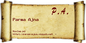 Parma Ajna névjegykártya